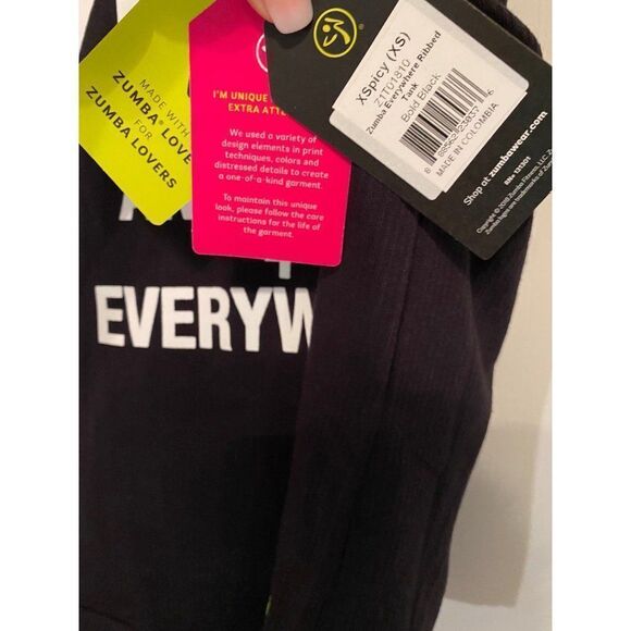 Zumba Women’s XS Black Anywhere + Everywhere Black‎ Tank Top - Picture 3 of 16